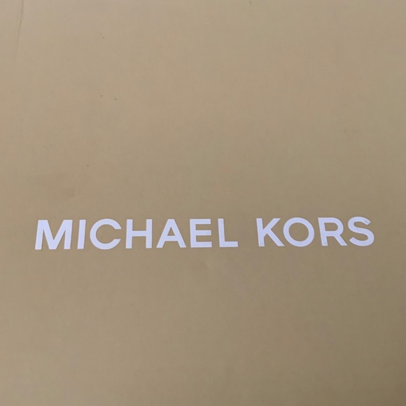 MICHAEL KORS Tavie Silver Logo Tape Lug Sole Lace-Up Rain Bootie Fashion Boots 8 - Picture 7 of 16